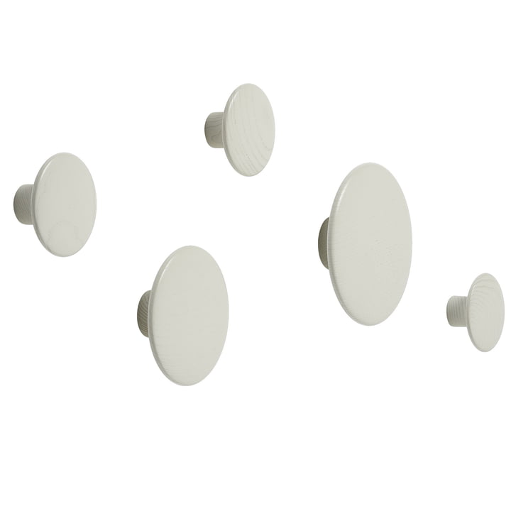 Wandhaken "The Dots" 5er-Set, off-white von Muuto