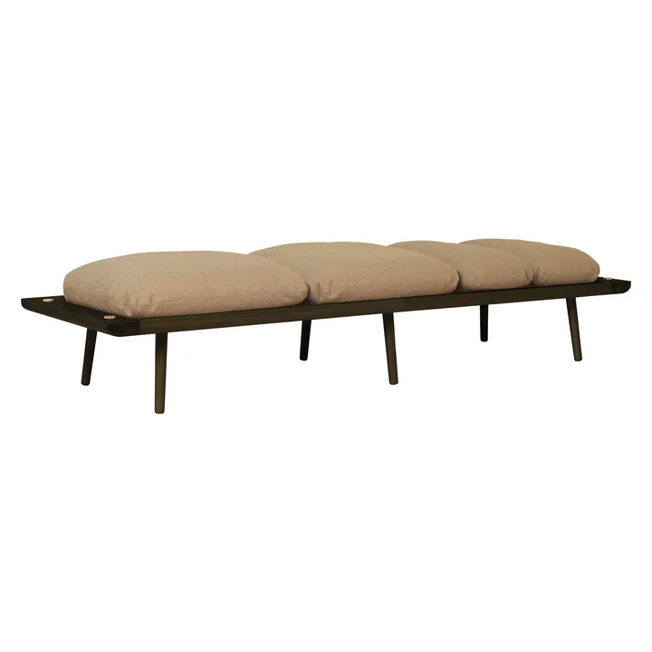 Lounge Around Daybed, Eiche dunkel / sugar brown von Umage