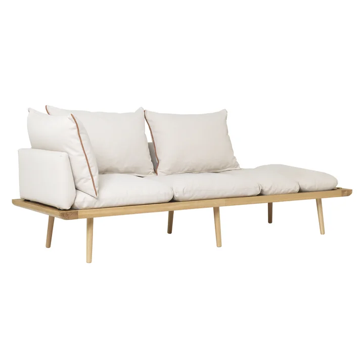 Lounge Around 3-Sitzer Sofa, Eiche, white sands von Umage