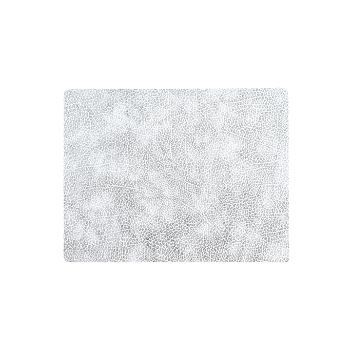 Tischset Square M, 34.5 x 26.5 cm, Hippo weiss-grau von LindDNA