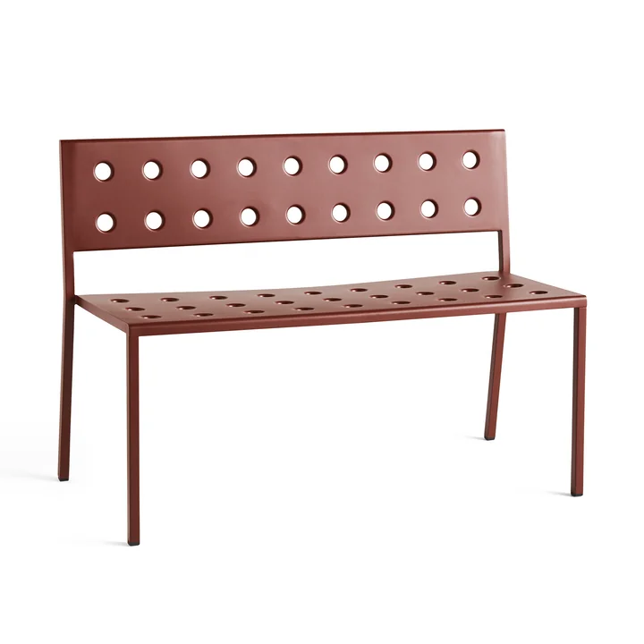 Balcony Dining Bank, L 114cm, iron red von HAY