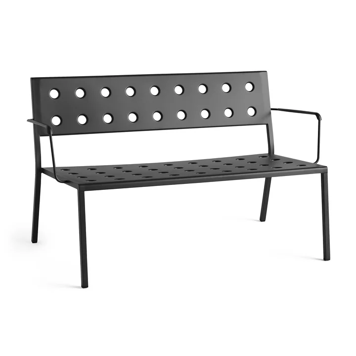 Balcony Lounge Bank mit Armlehnen, L 121,5 cm, anthrazit von HAY