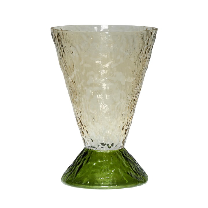 Abyss Vase, grün/braun von Hübsch Interior
