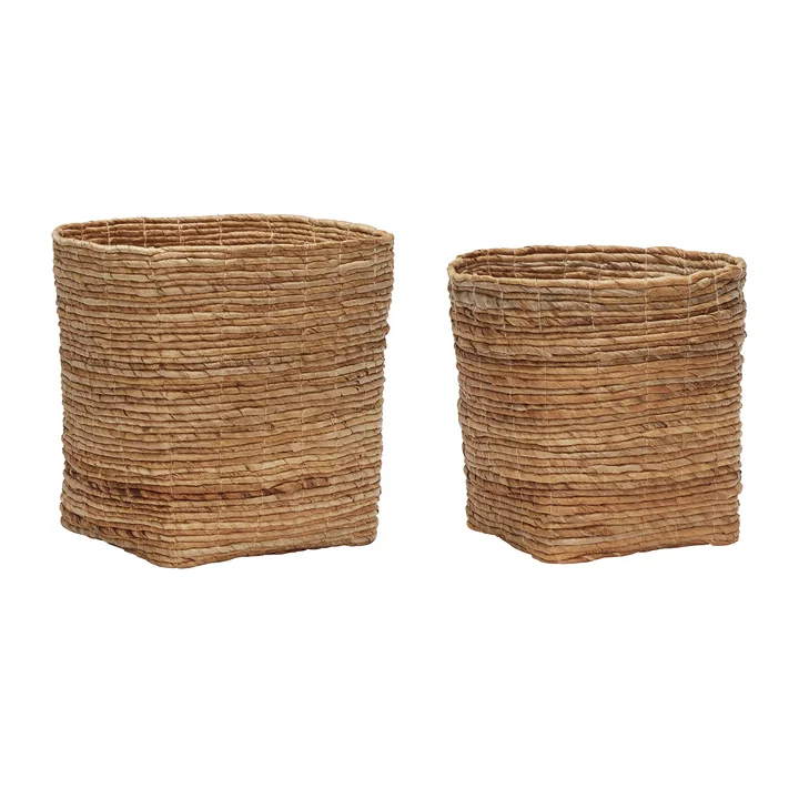 Gentle Aufbewahrungskorb, natur (2er-Set) von Hübsch Interior