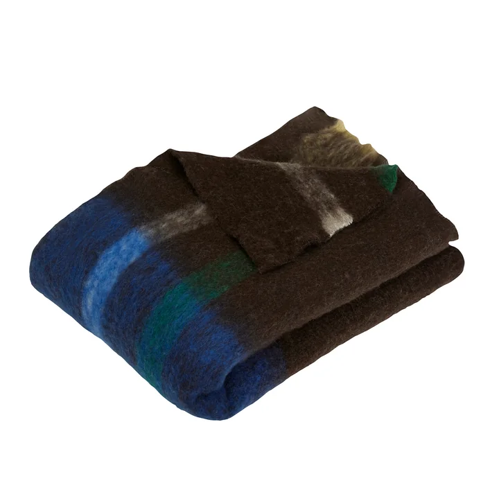 Graphic Decke 140 x 200 cm, braun / mehrfarbig von Hübsch Interior