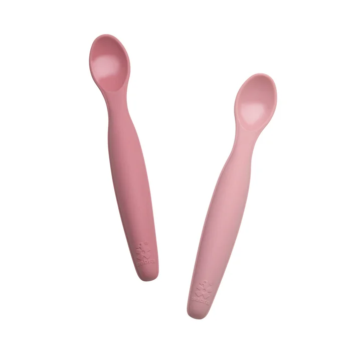 Der Silikonlöffel von Sebra in der Farbe blossom pink