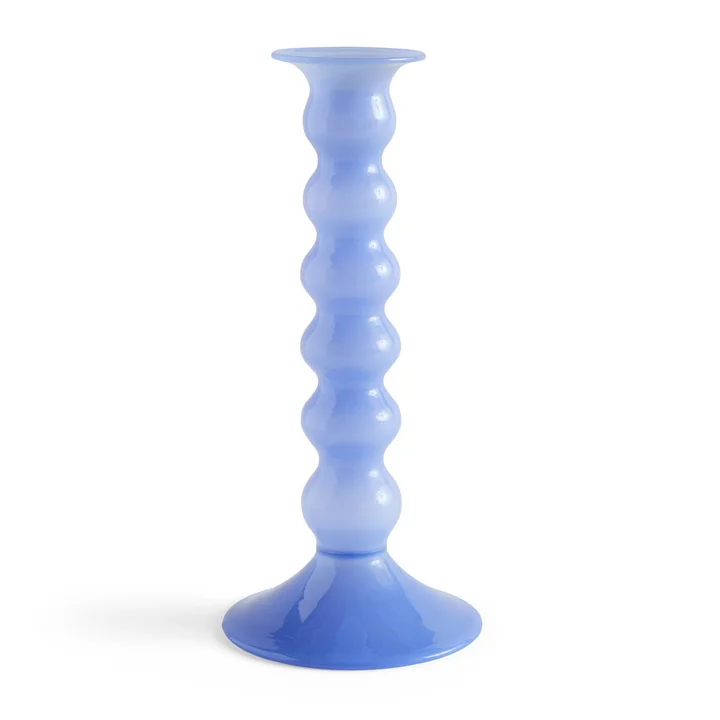 Wavy Kerzenhalter L, jade hellblau von HAY