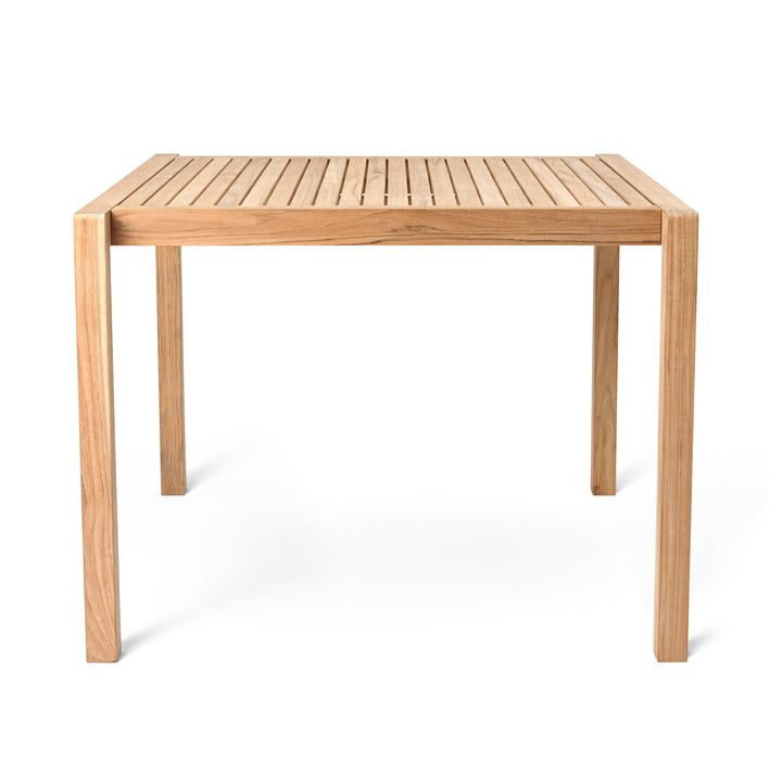 Carl Hansen - AH902 Gartentisch, 100 x 98.5 cm, Teak unbehandelt