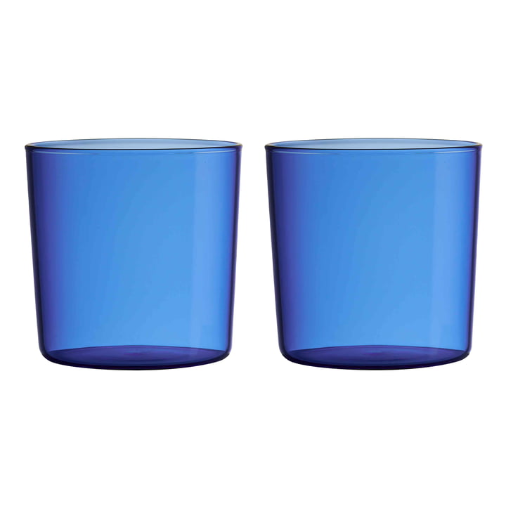 Kids Eco Trinkglas von Design Letters in der Farbe blau (2er Set)