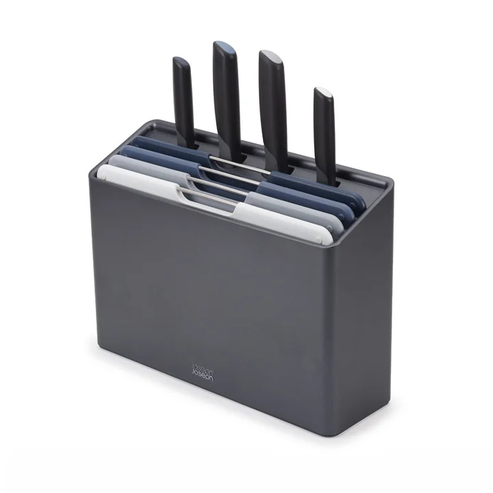 Folio Plus Messer-und-Schneidebrett- Set, sky (8er-Set) von Joseph Joseph