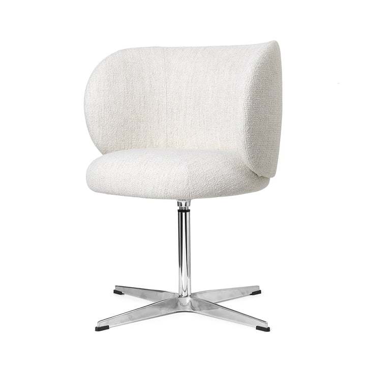 Rico Dining Chair drehbar, off-white (Bouclé) von ferm Living