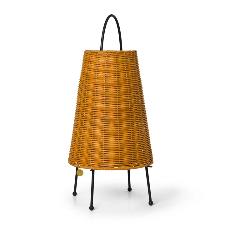Porti LED Tischleuchte Rattan, natur von Ferm Living