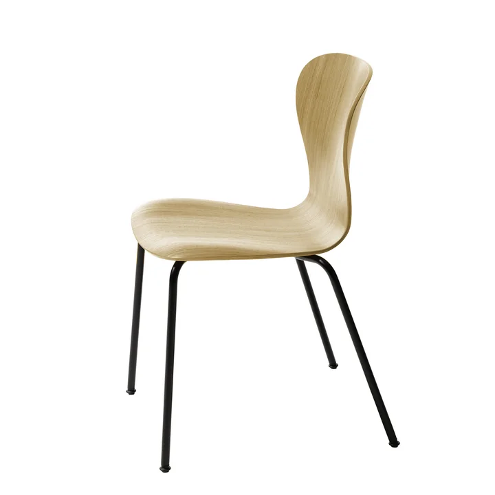 Thonet - S 220 Stuhl, Eiche, Gestell schwarz RAL 9005