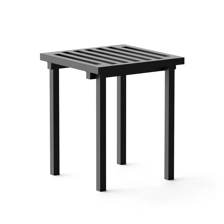 Outdoor Hocker, schwarz (RAL 9011) von NINE