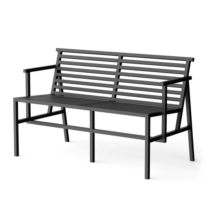 Dining Gartenbank 125 x 75 cm, schwarz (RAL 9011) von NINE