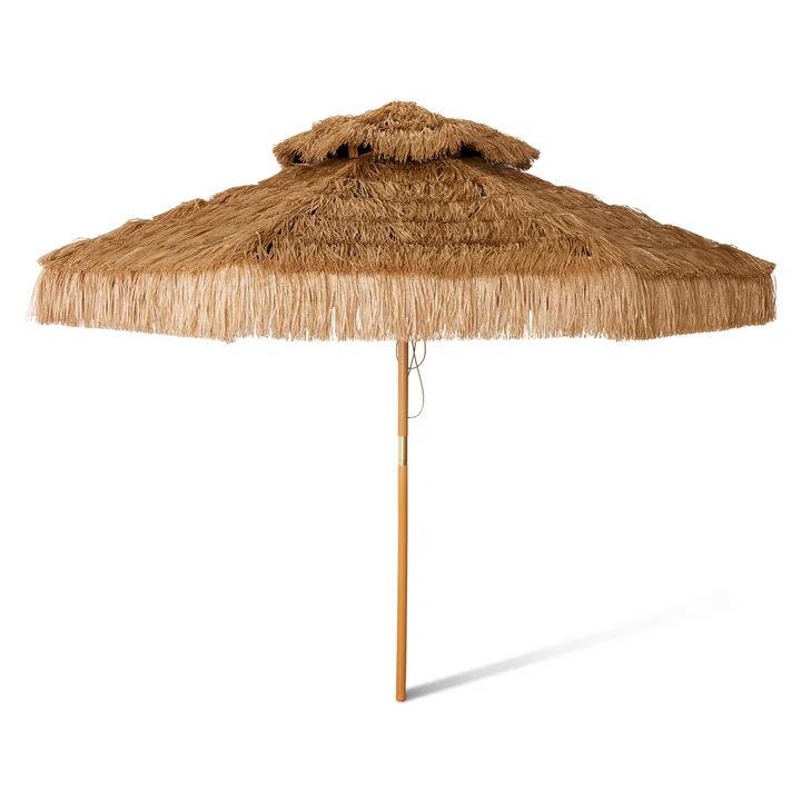 Raffia Terrassenschirm, Ø 300 cm, braun von HKliving