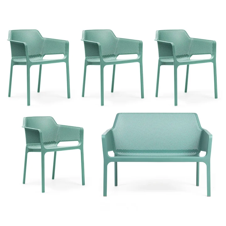 Nardi - Net Bank + 4x Net Armlehnstuhl, salice