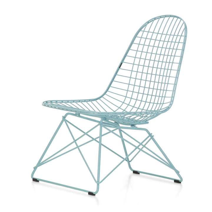 Wire Chair LKR, himmelblau (Kunststoffgleiter basic dark) von Vitra