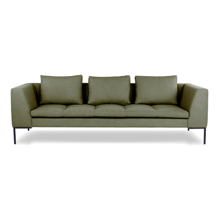 Rikke 3-Sitzer Sofa, 244 x 106 cm, grün (Enna Sage Green 1063) von Nuuck