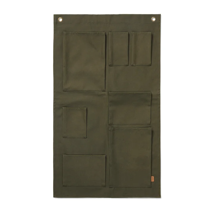 Ferm Living - Bark Wandaufbewahrung, oliv