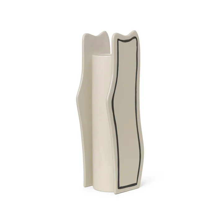 Paste Vase Slim von Ferm Living in der Farbe off-white