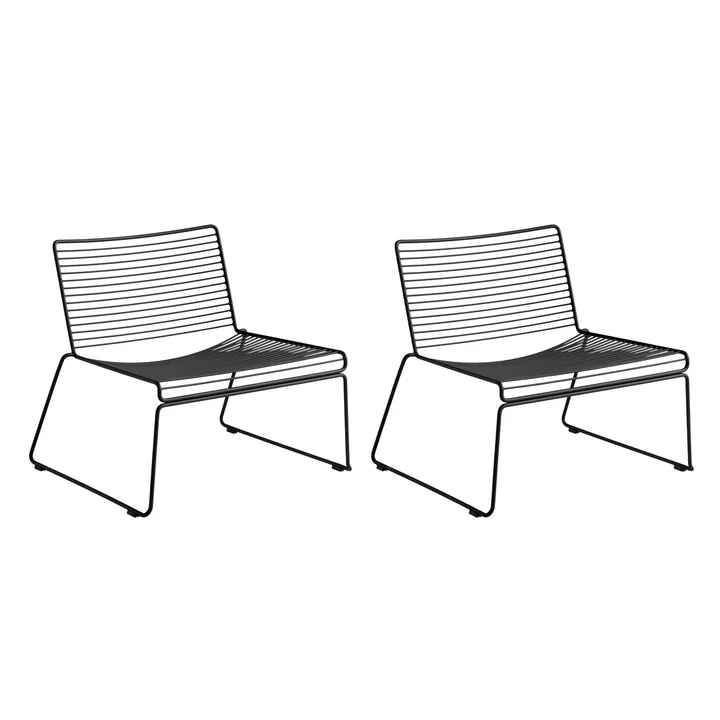HAY - Hee Lounge Chair, schwarz (2er Set)
