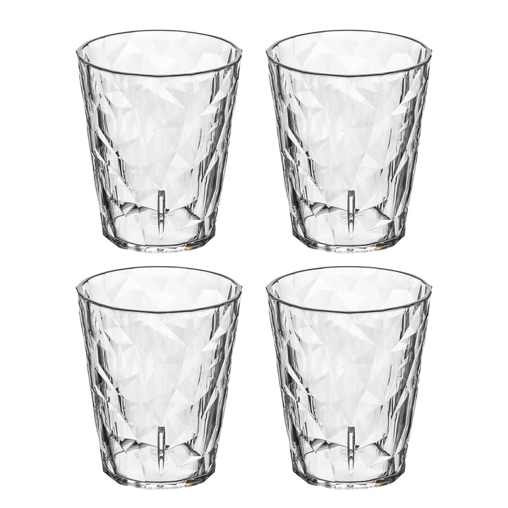 Koziol - Club No.1 Trinkglas, 0.25 l,crystal clear (4er-Set)
