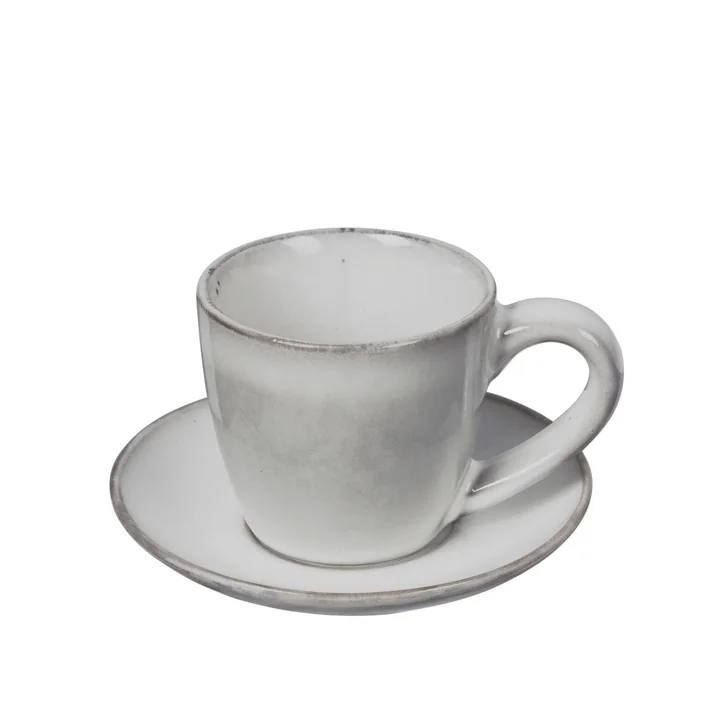 Broste Copenhagen - Nordic Sand Espressotasse mit Untertasse, 5 cl