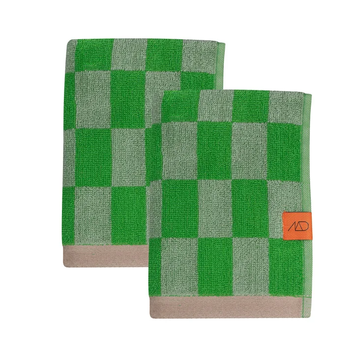 Retro Gästehandtuch von Mette Ditmer in der Ausführung classic green