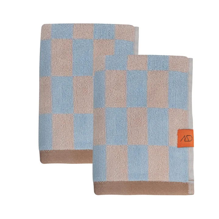 Retro Gästehandtuch von Mette Ditmer in der Ausführung light blue