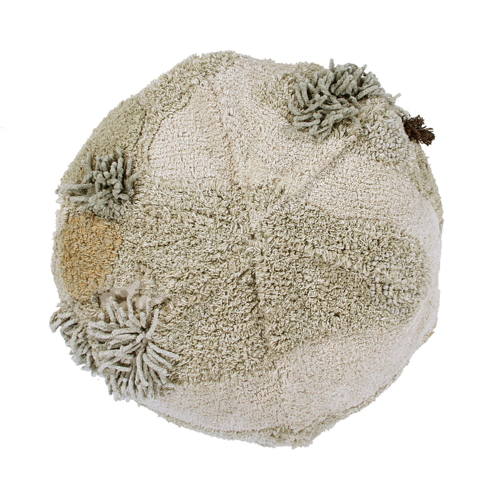 Mossy Rock Pouf, Ø 50 cm, grün / beige von Lorena Canals