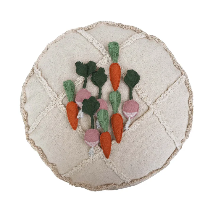 Tic-Tac-Toe Pouf, 50 x 50 cm, natur von Lorena Canals