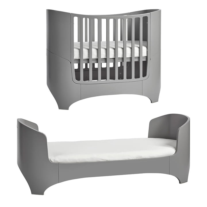 Leander - Classic Baby & Junior Bett, 0 - 7 Jahre, 120 - 150 x 70 cm, grau