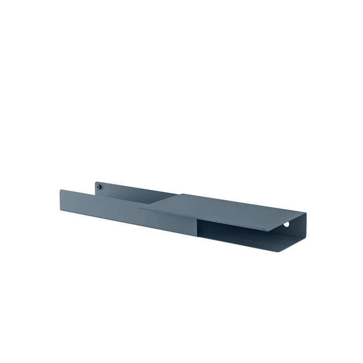 Muuto - Folded Shelves Platform 62 x 5,4 cm, blau-grau