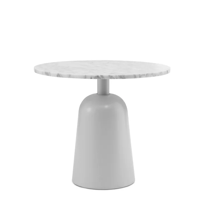 Normann Copenhagen - Turn Couchtisch Ø 55 cm, Marmor / weiss