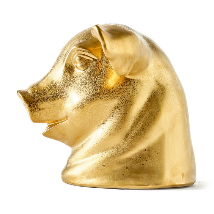 Pols Potten - Don't Eat Me, Save Me Pig Spardose, gold