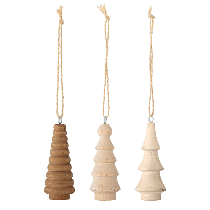 Bloomingville - Jivan Ornament, natur (3er-Set)