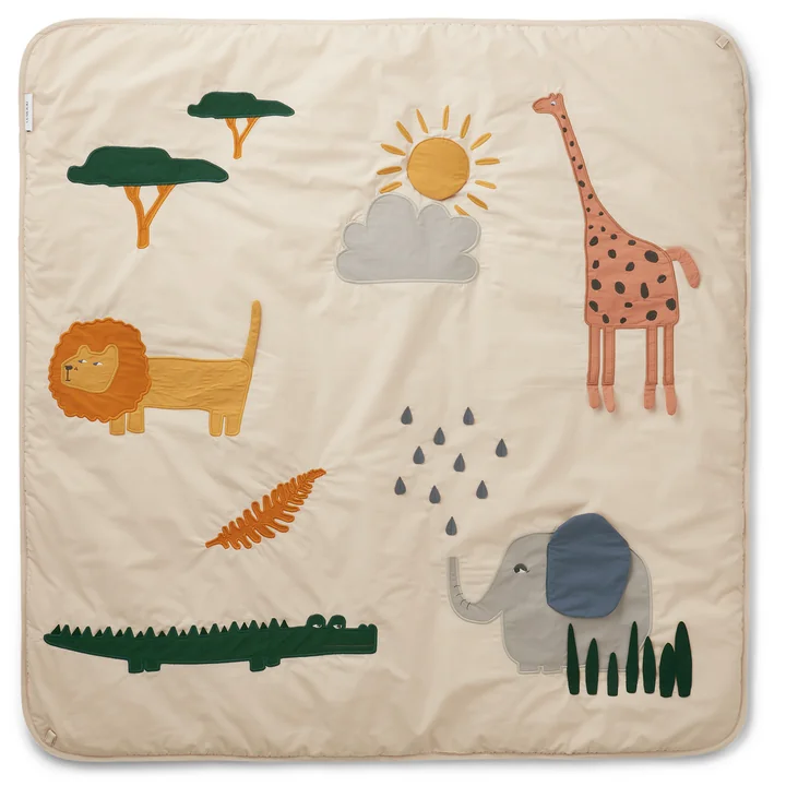 Glenn Aktivitätsdecke, 110 x 110 cm, safari sandy mix von LIEWOOD
