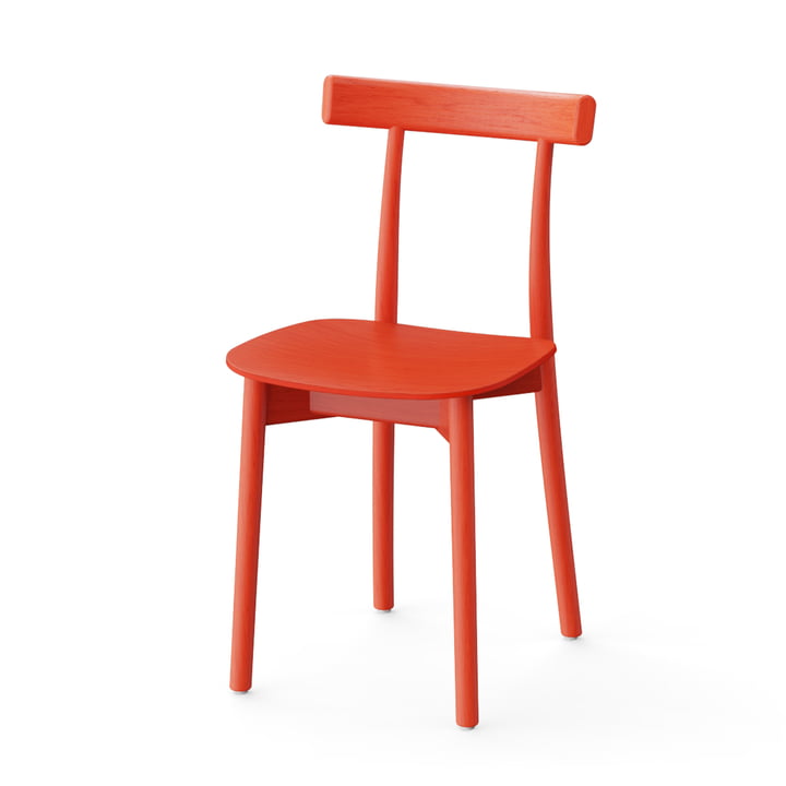 Skinny Wooden Chair in der Ausführung rot (RAL 3020)