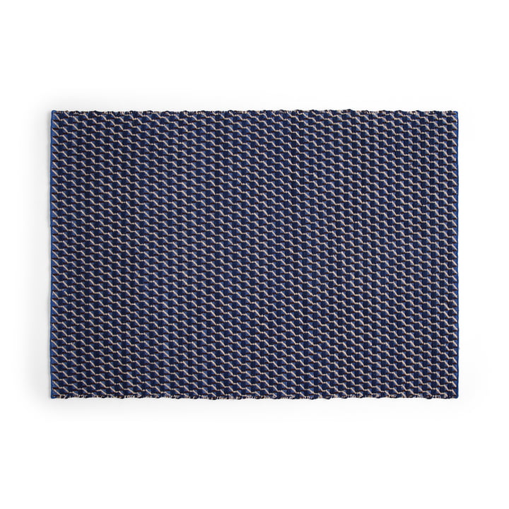 Channel Teppich, 170 x 240 cm, blau / weiss von HAY