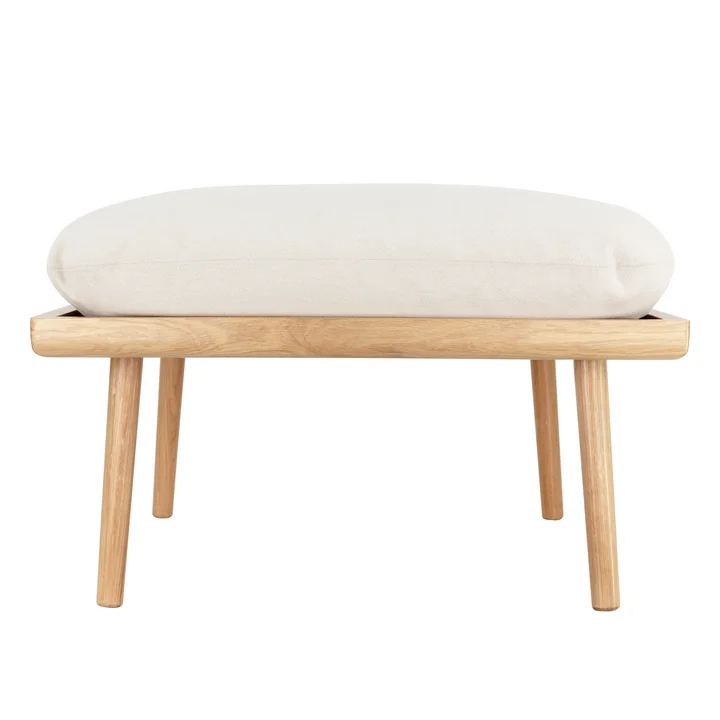 Lounge Around Shuffle Pouf von Umage in der Ausführung Eiche natur / white sands