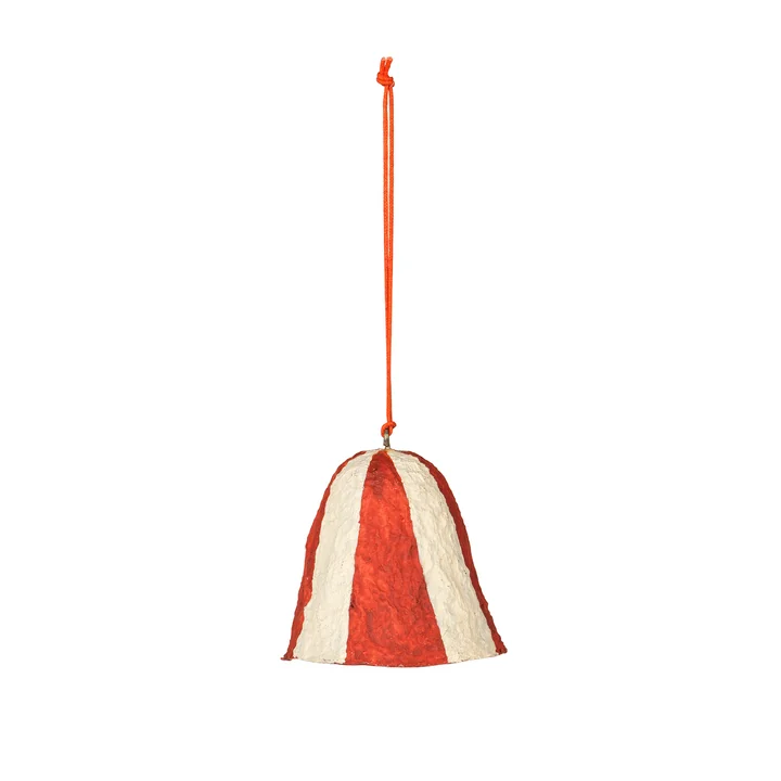 Broste-Copenhagen-Christmas-Pulp-Deko-Anhaenger-Glocke-pumpkin-orange