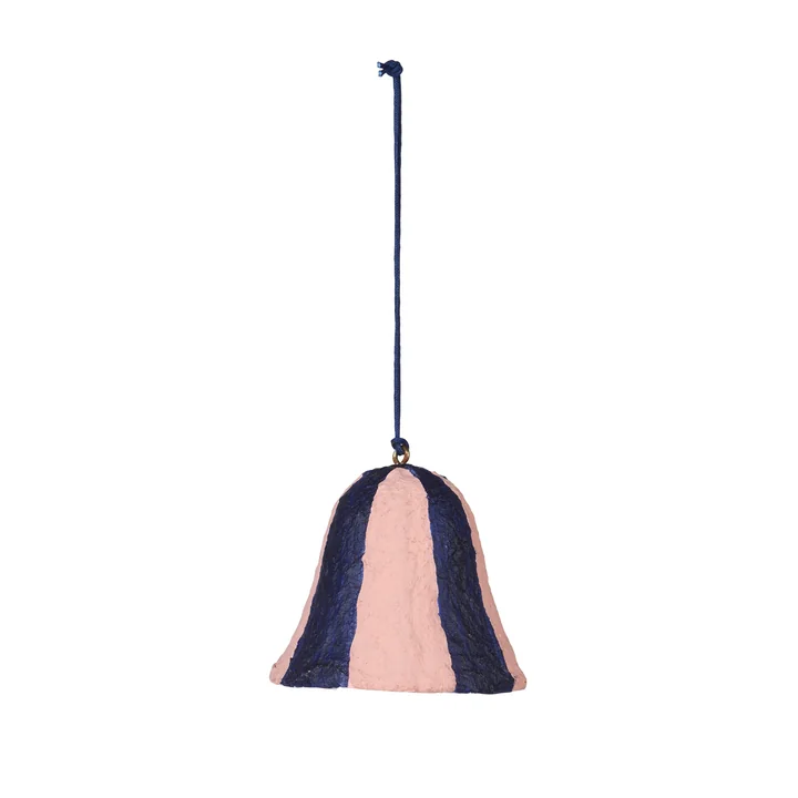 Broste-Copenhagen-Christmas-Pulp-Deko-Anhaenger-Glocke-intense-blue