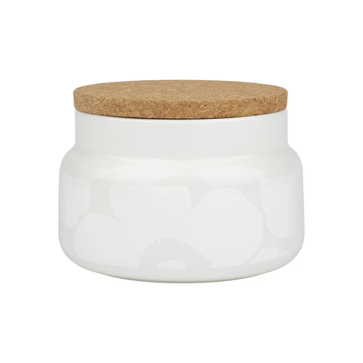 Oiva Unikko Aufbewahrungsdose, 700 ml, weiss von Marimekko