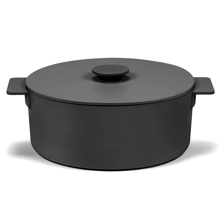Serax - Surface Gusseisentopf mit Deckel, 5,5 Liter, schwarz