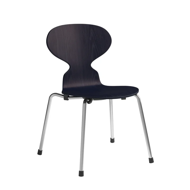 Ant Kinderstuhl von Fritz Hansen in der Ausführung midnight blue / chrom