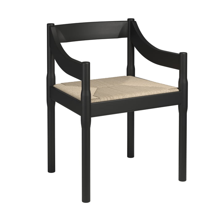 Carimate Stuhl von Fritz Hansen in der Ausführung esche schwarz