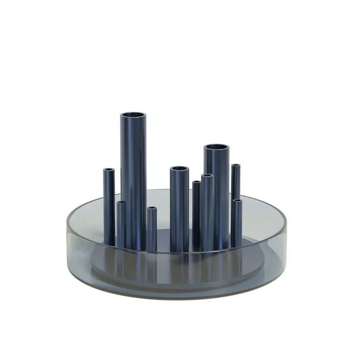 Ikeru Vase Low von Fritz Hansen in der Farbe dusk blue