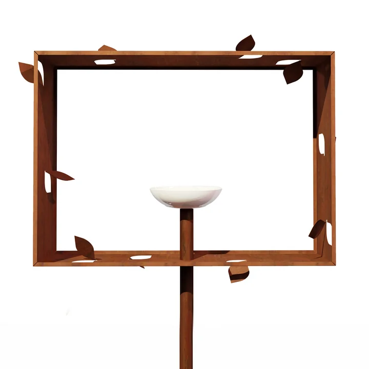 Frederik Roijé - Frame Vogelfutterstelle, corrosion brown