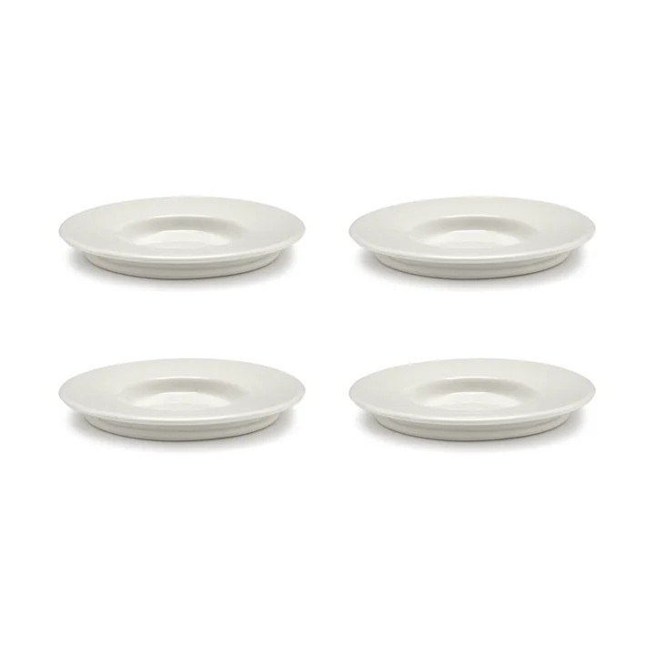 Dune Untertasse zur Espressotasse by Kelly Wearstler, Ø 11 cm, Alabaster / weiss (4er-Set) von Serax